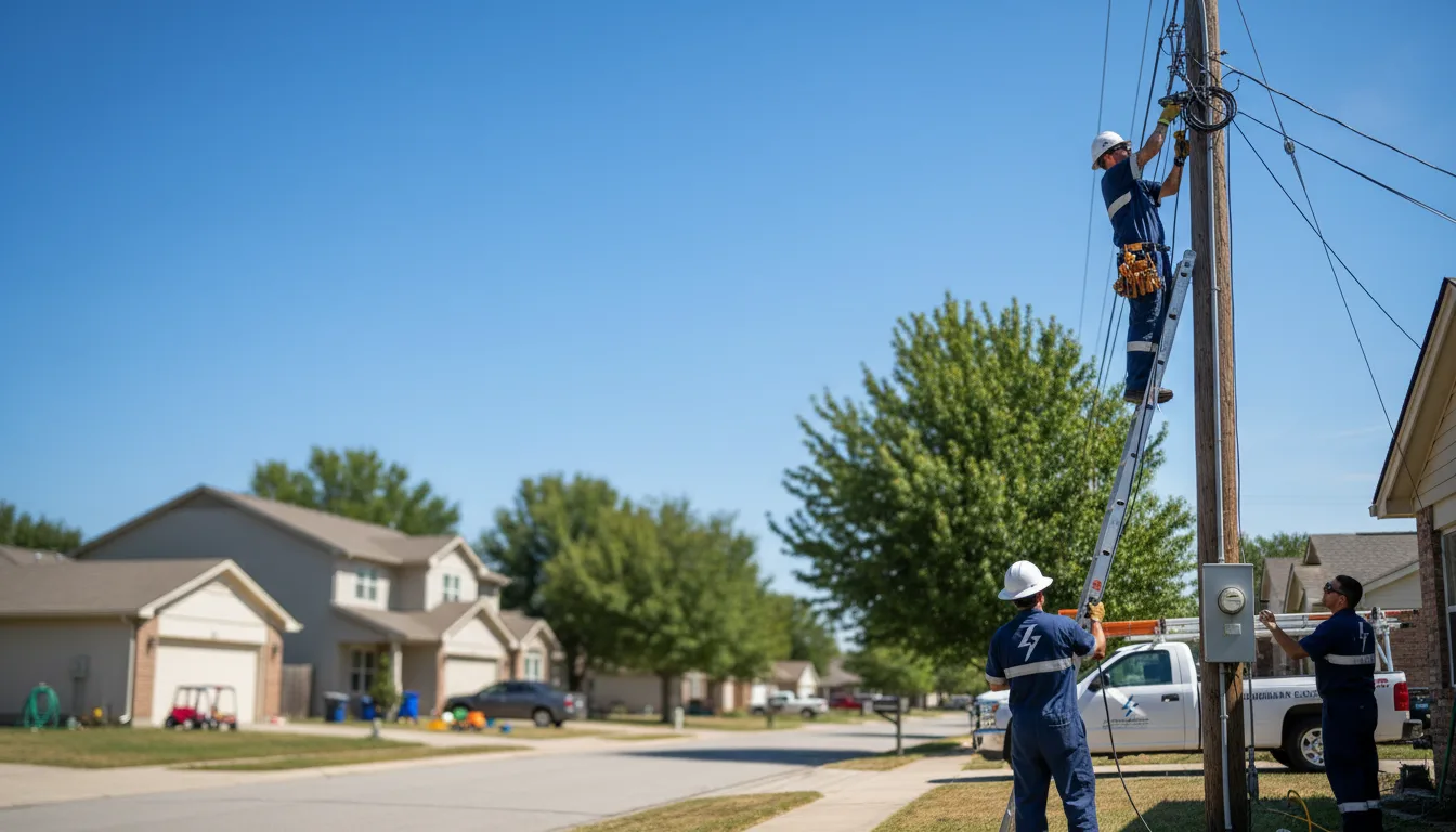 Residential electrician providing installation services in Cleo Springs, OK